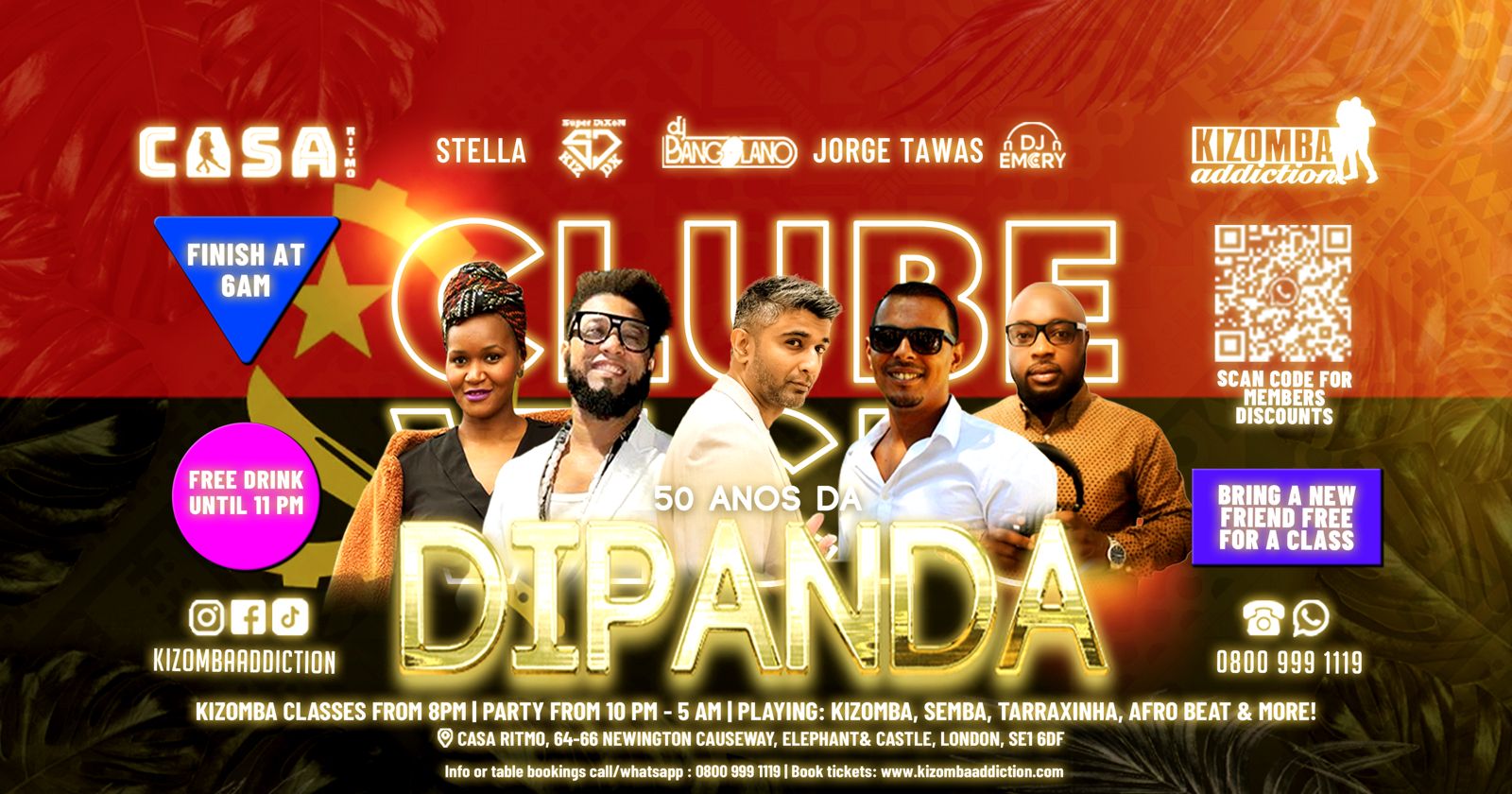 πΆ London's No.1 Saturday Kizomba: Clube Vicio - 50 Anos Da Dipanda Edition