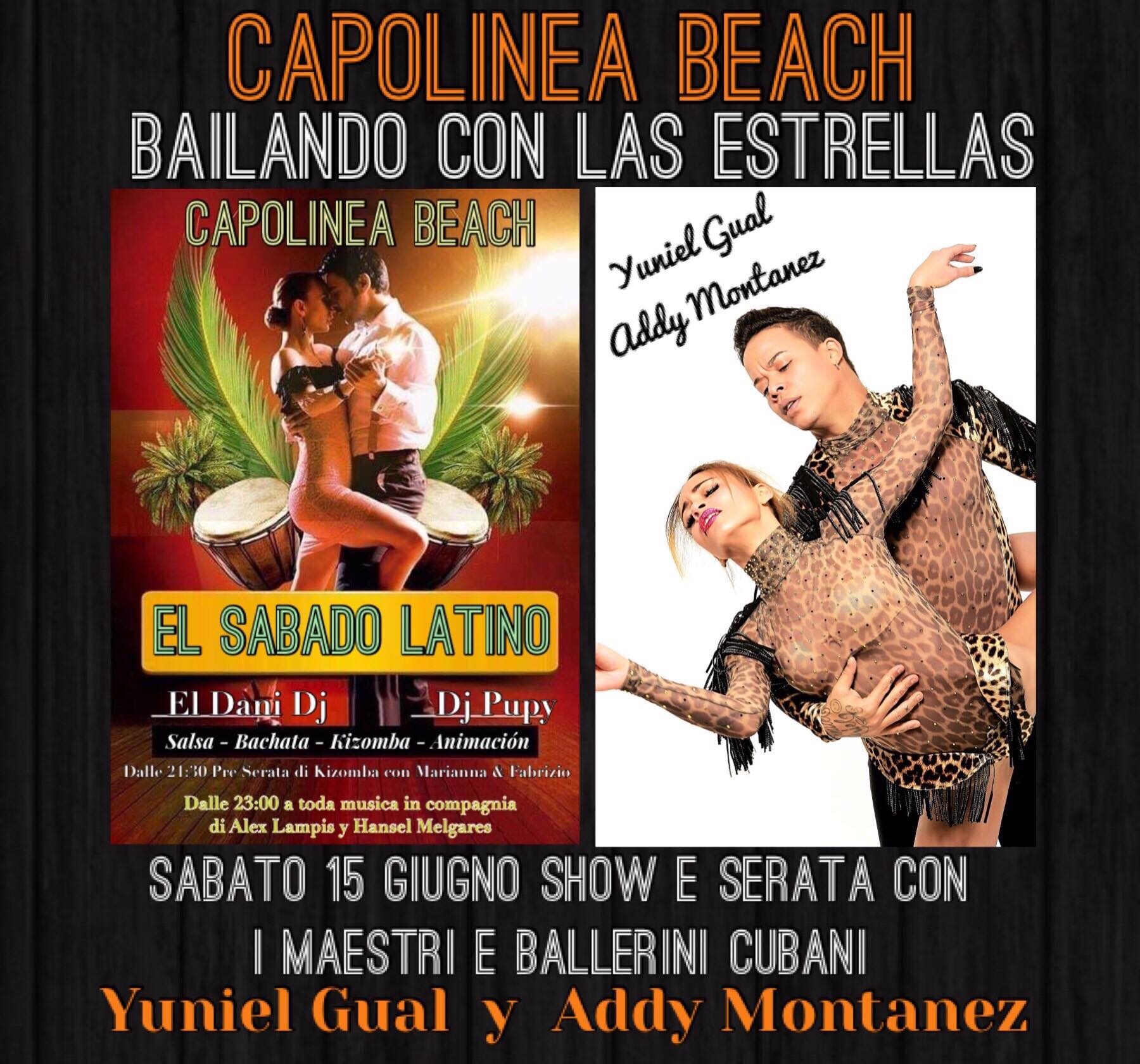 Sabato 15 "Bailando con Las Estrtellas" al Capolinea Beach.