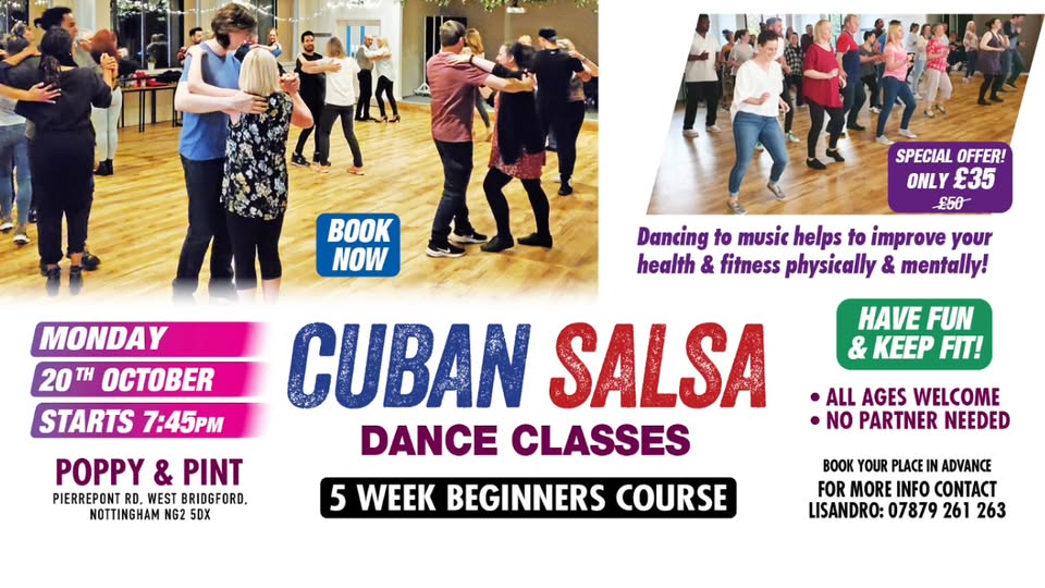 Cuban Salsa 5 Week Beginners Course at Poppy & Pint