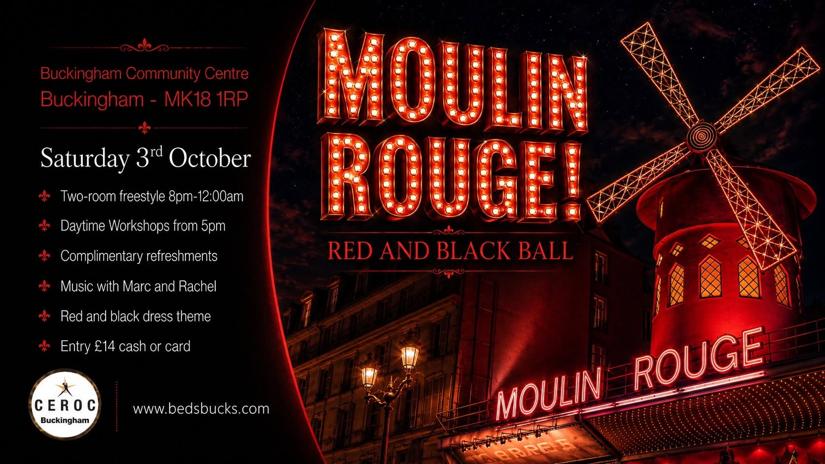 Moulin Rouge Red and Black Ball
