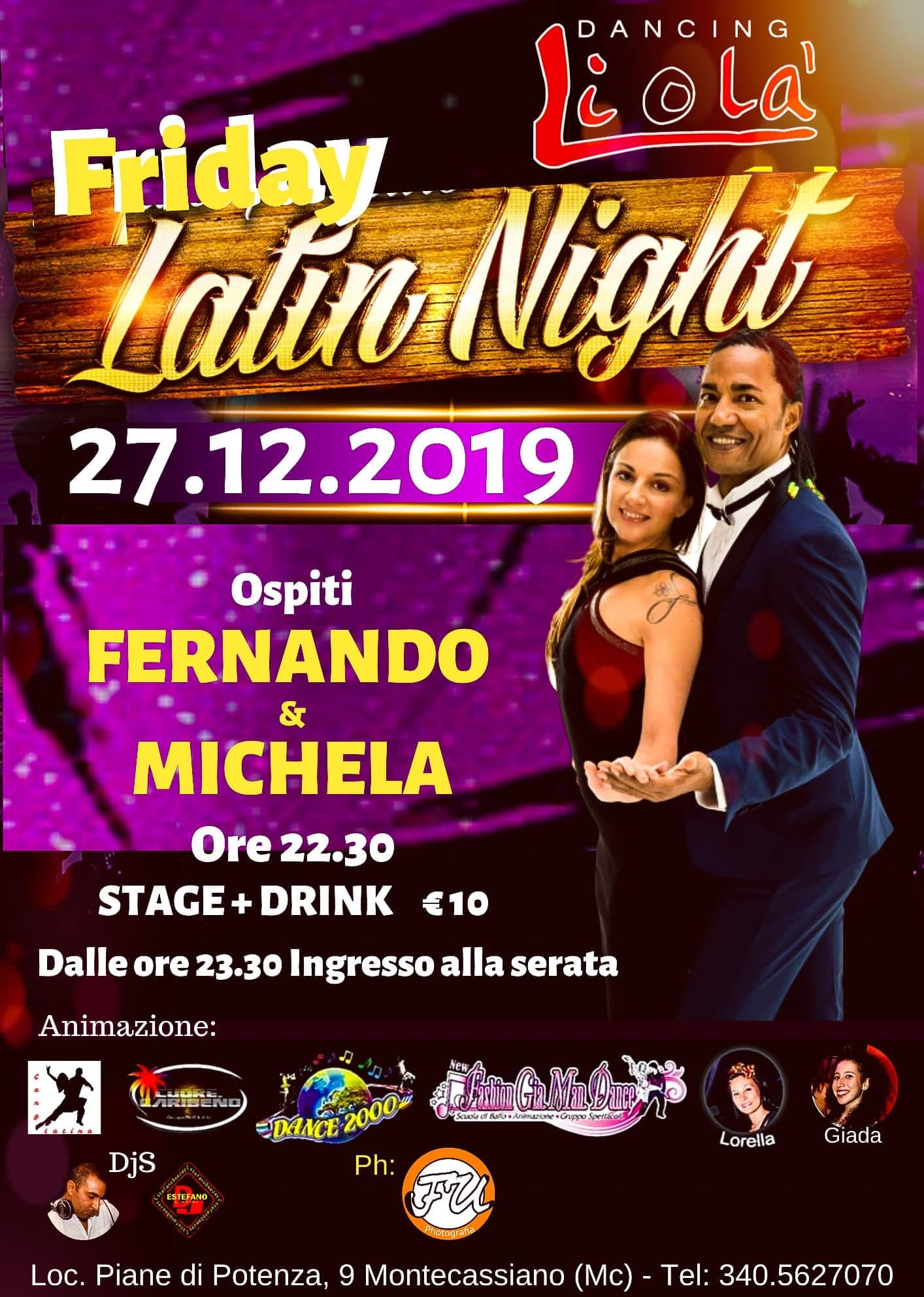 Liolà" Venerdì 27 12 Ospiti "Fernando Bum Bum & Michela Vernati