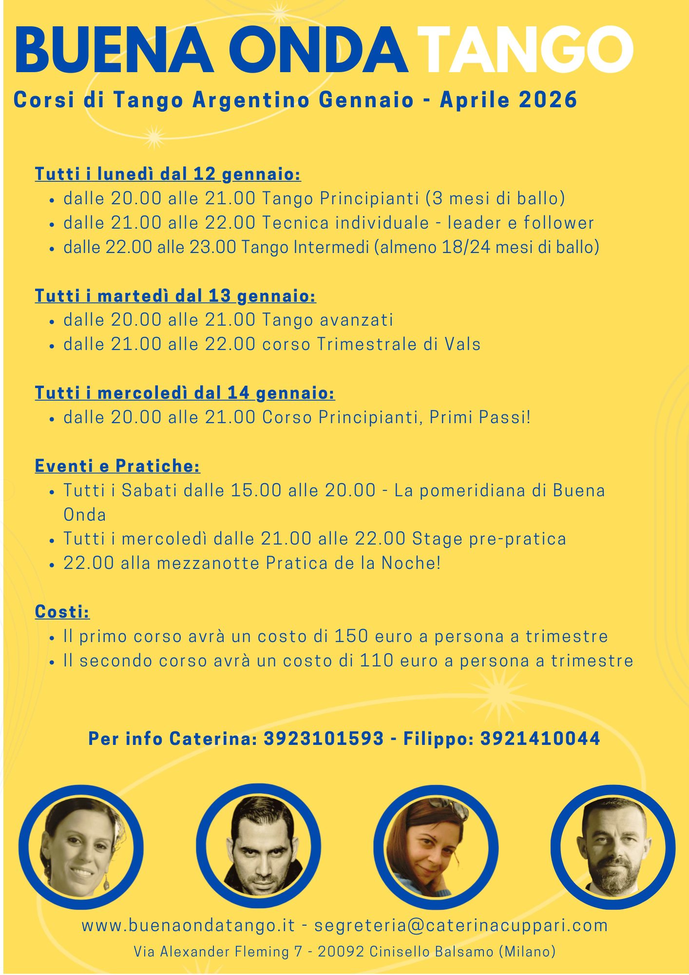 Corsi di Tango Argentino da Gennaio - Aprile 2026