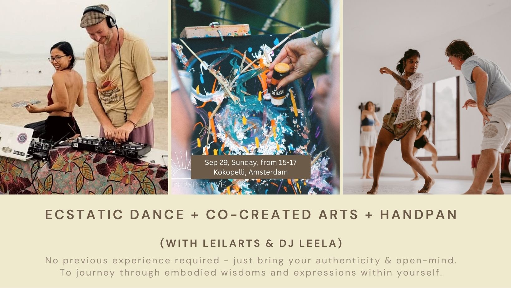 Ecstatic Dance + Co-created Arts + Handpan Sound Journey (Donation-Based)