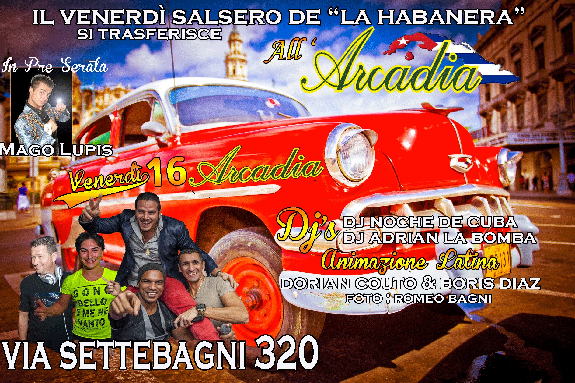 VENERDI SALSERO ALL'ARCADIA!!