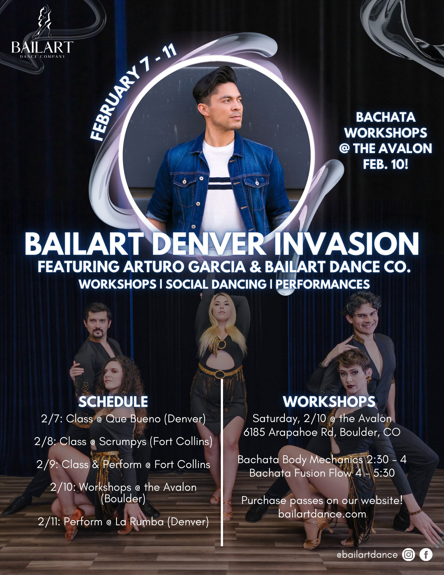 BAILART Denver Invasion - Workshops Social Dancing Performances
