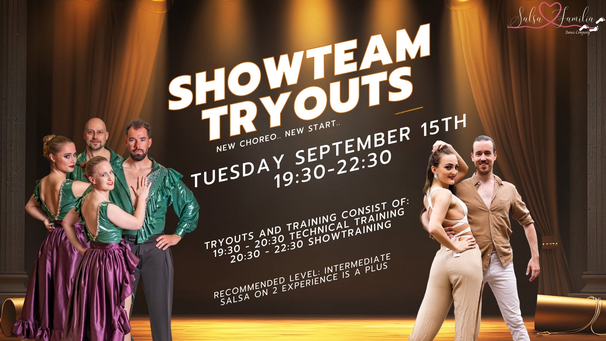 Showteam Tryouts Salsa On2 Showteam led by Laura Truijens & Melvin de Laat