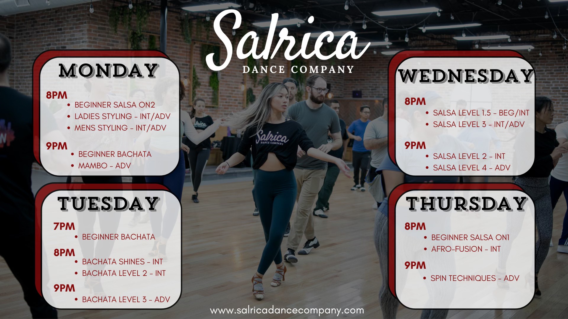 The Salrica White Christmas Social salsa, bachata, zouk!!