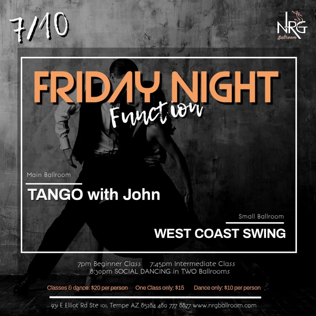 Friday Night Function: TANGO & WCS