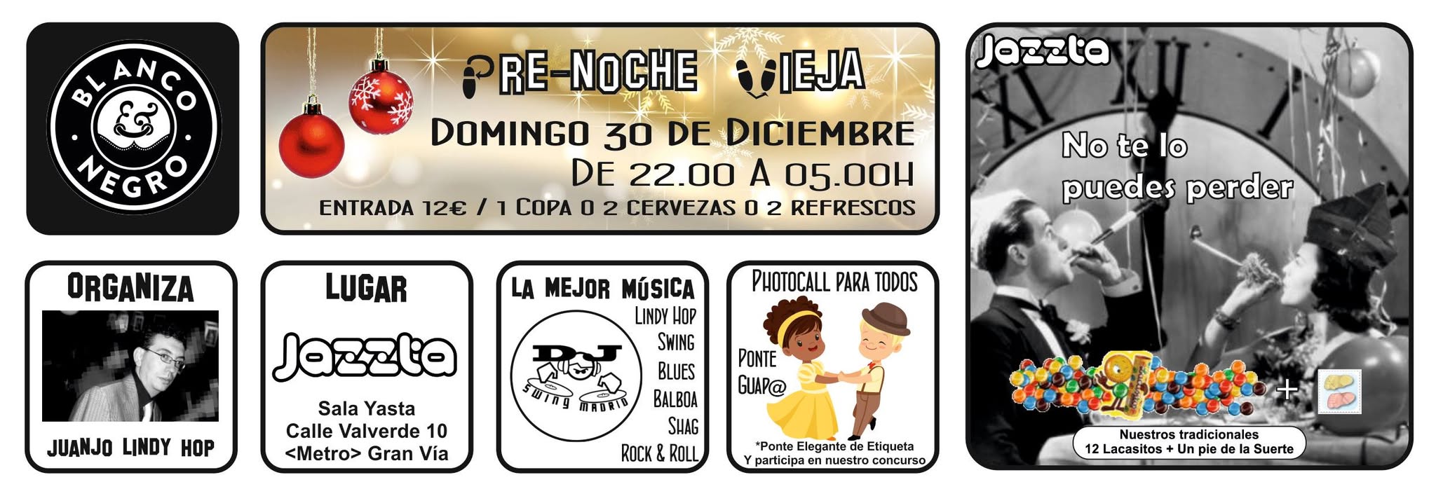 Pre-Noche Vieja del Yasta. Swing Madrid Night. 30 de Diciembre