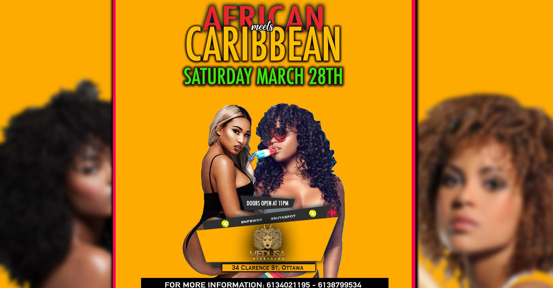 African Meets Caribbean Saturday March 28th Inside Medusa