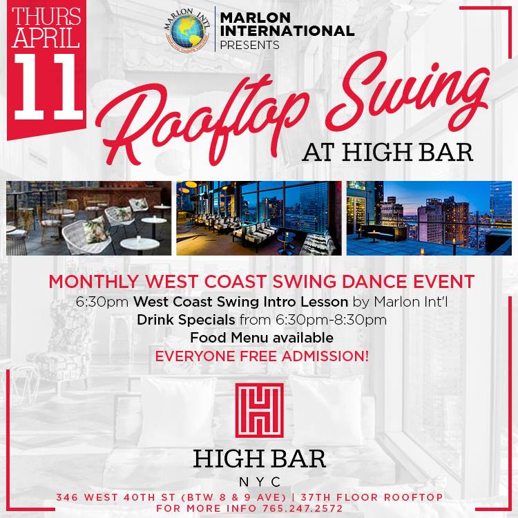 Westie Rooftop at HIGH BAR: April 11th!