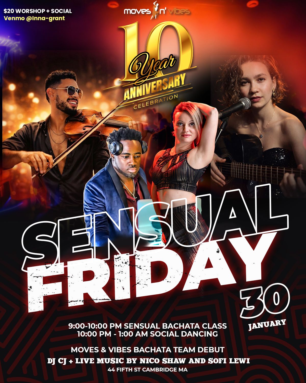 Sensual Friday 10th Anniversary Party!