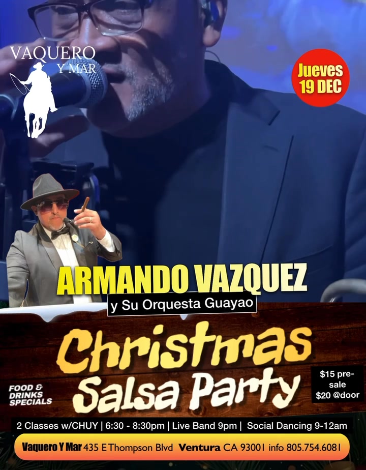 SALSA XMAS PARTY w Armando Vasquez y Orquesta Guayao
