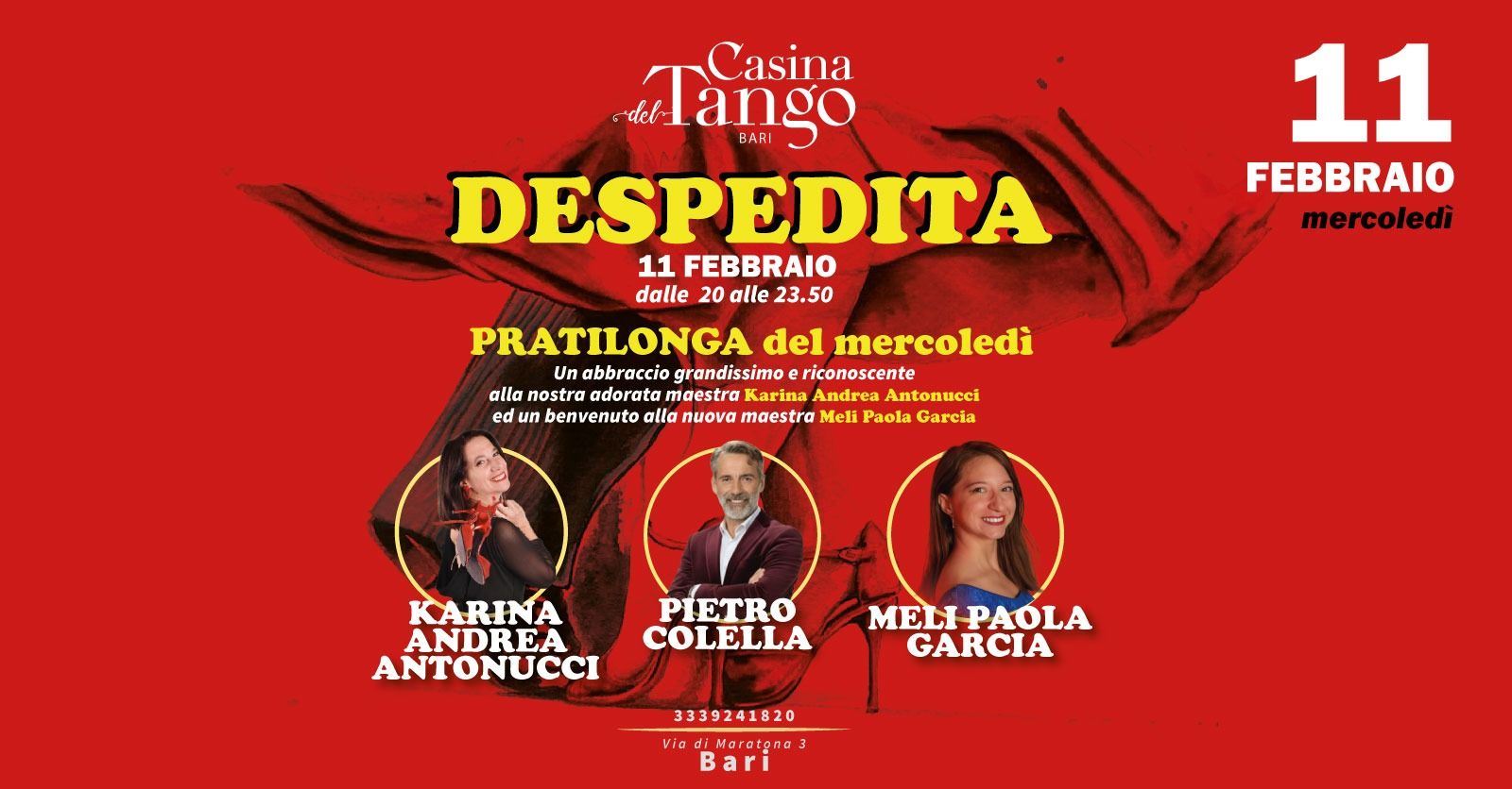 Pratilonga y noche de despedida y bienvenida con las maestras Karina Antonucci y Meli García