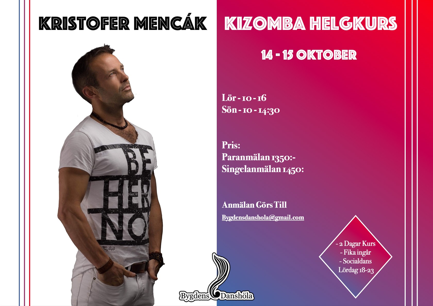 Kizomba Helgkurs Med Kristofer Mencák