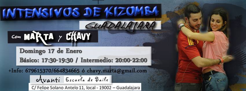 3º Intensivos de Kizomba con Marta y Chavy en Guadalajara