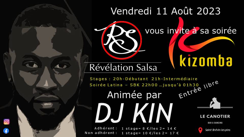 Soirée Kizomba avec DJ KIN au Canotier