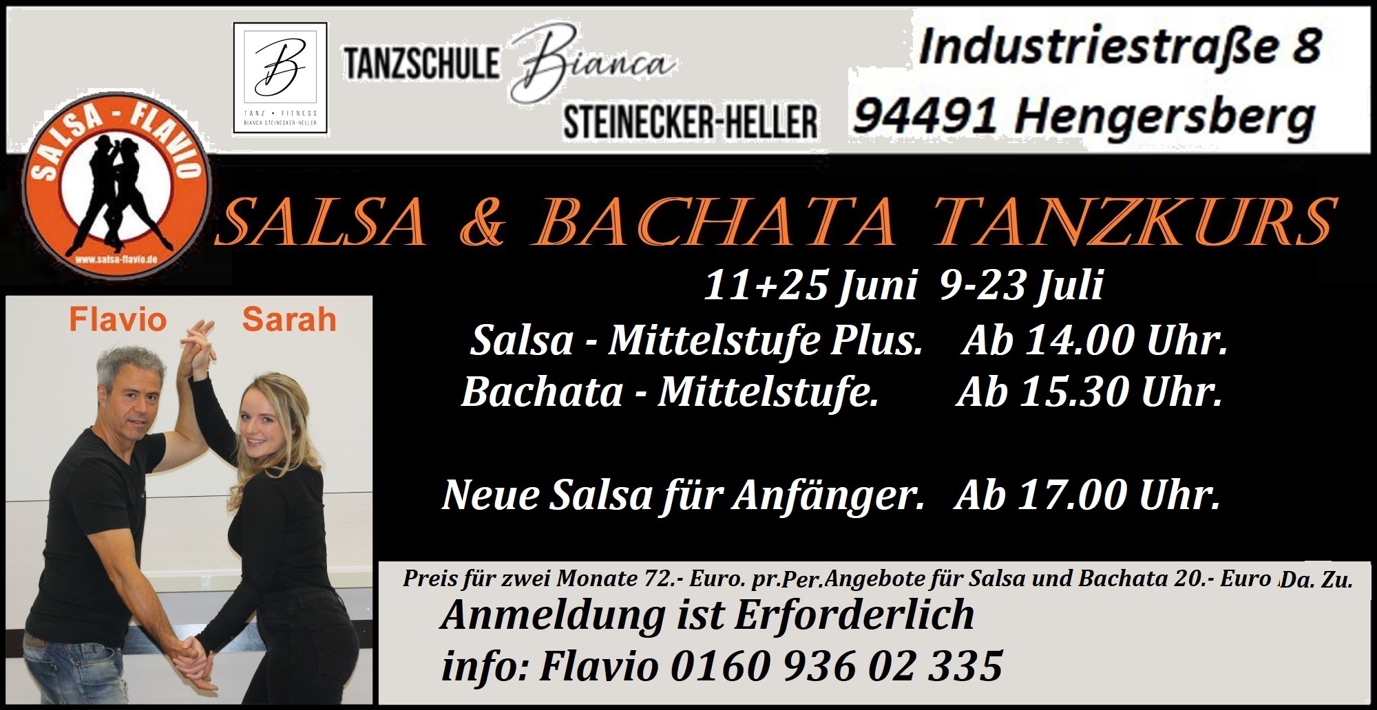 Neue Salsa und Bachata kurse im Juni & Juli