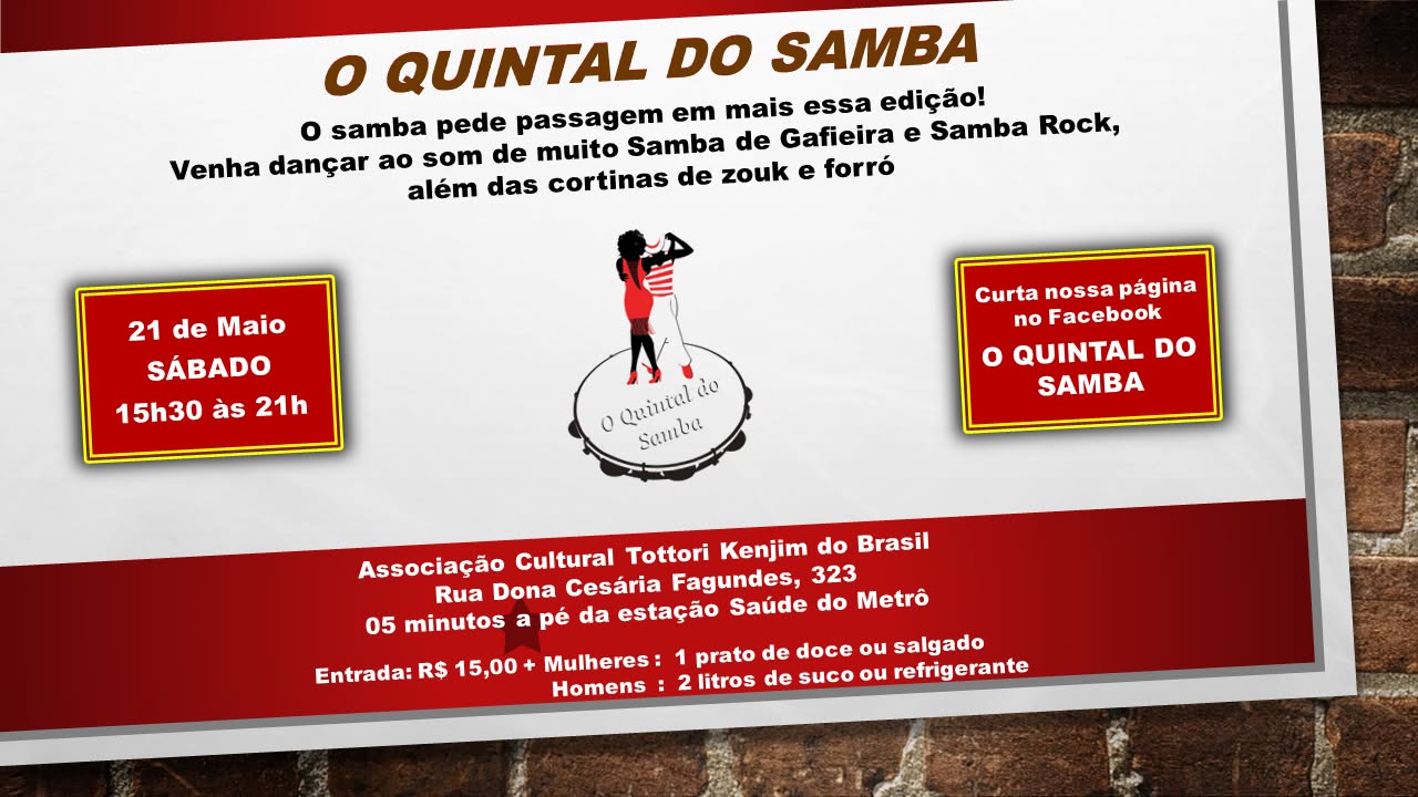 O QUINTAL DO SAMBA - Edição de Maio