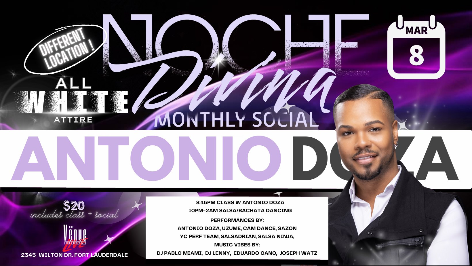 Noche Divina Salsa Bachata social - MARCH edition