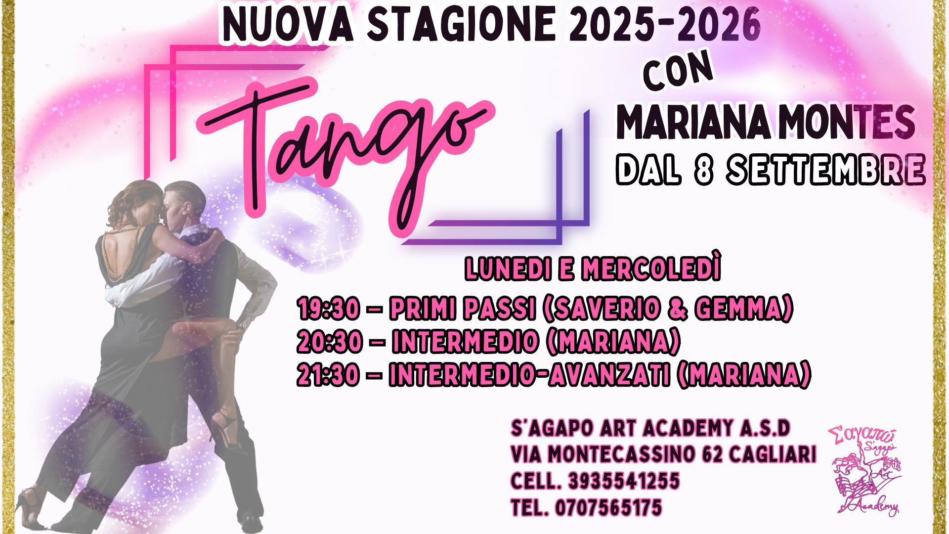 Nuova Stagione di TANGO a CAGLIARI con MARIANA MONTES