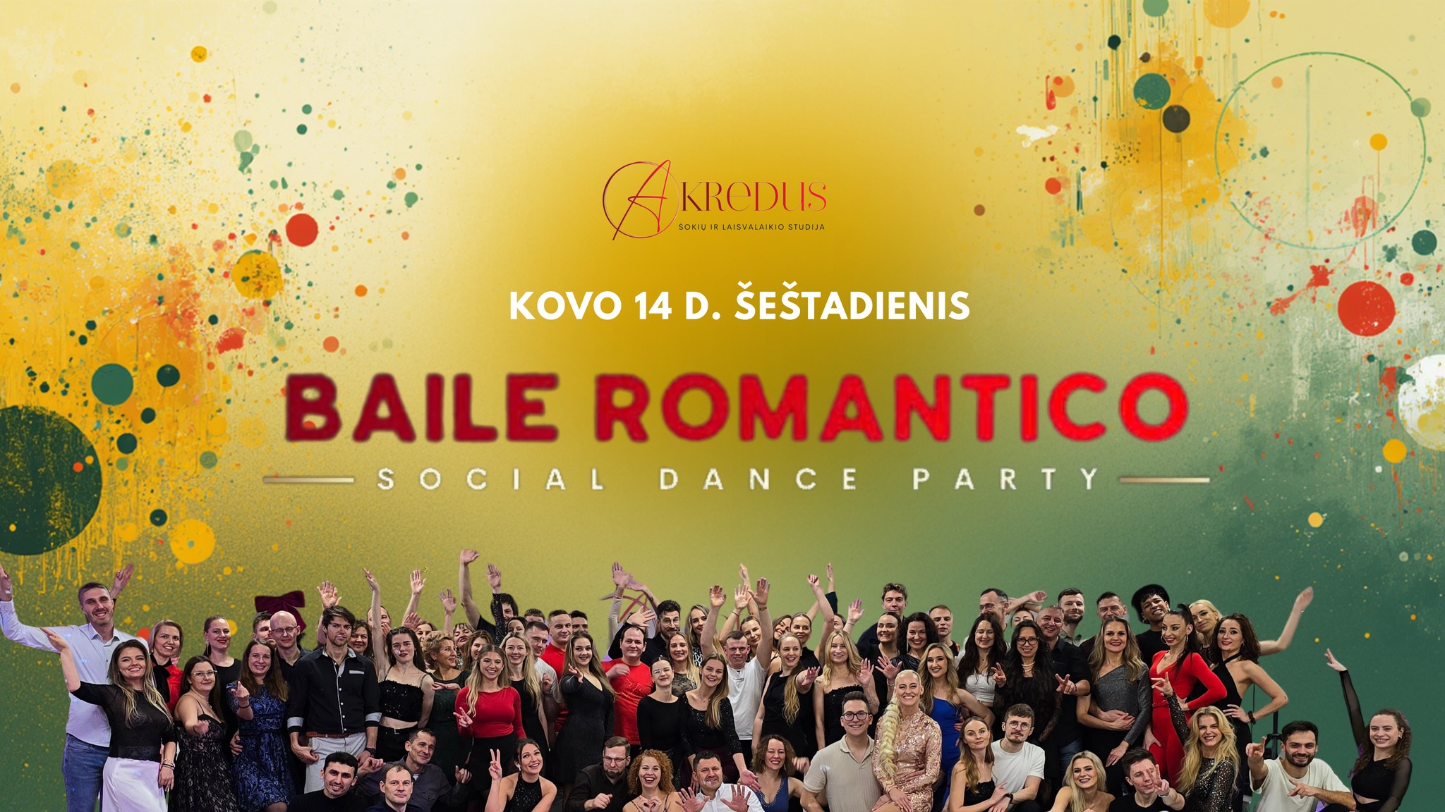 Baile Romantico Social Dance Party Klaipeda Lithuanian colours themed party Bachata workshop