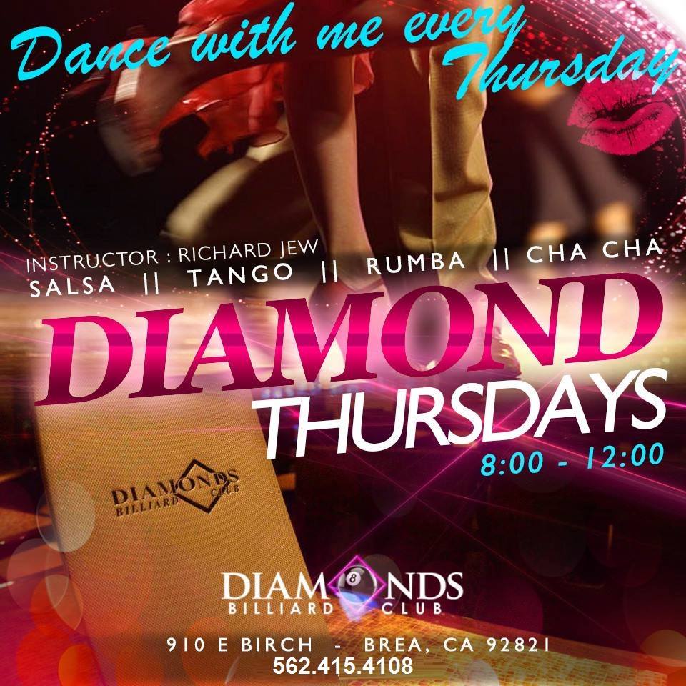 THURSDAY- Diamond Billiard Club located in Brea