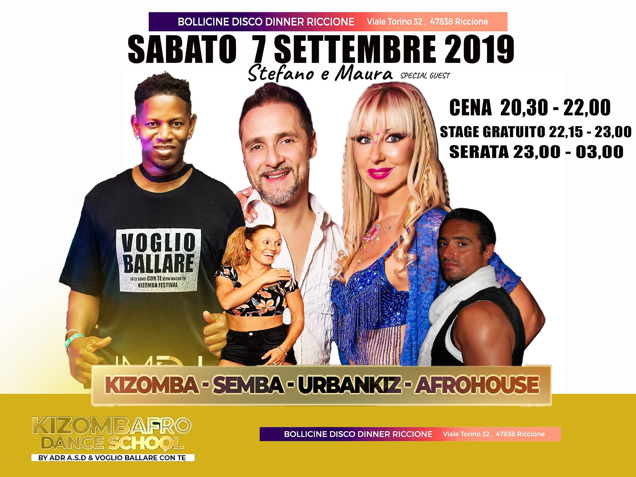 Voglio ballare con te Stefano e Maura cena stage serata kiz