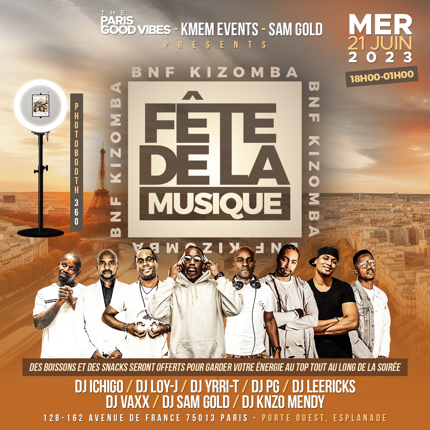 GRATUIT I FETE DE LA MUSIQUE I LA SOCIALE BNF KIZOMBA I 18H-01H