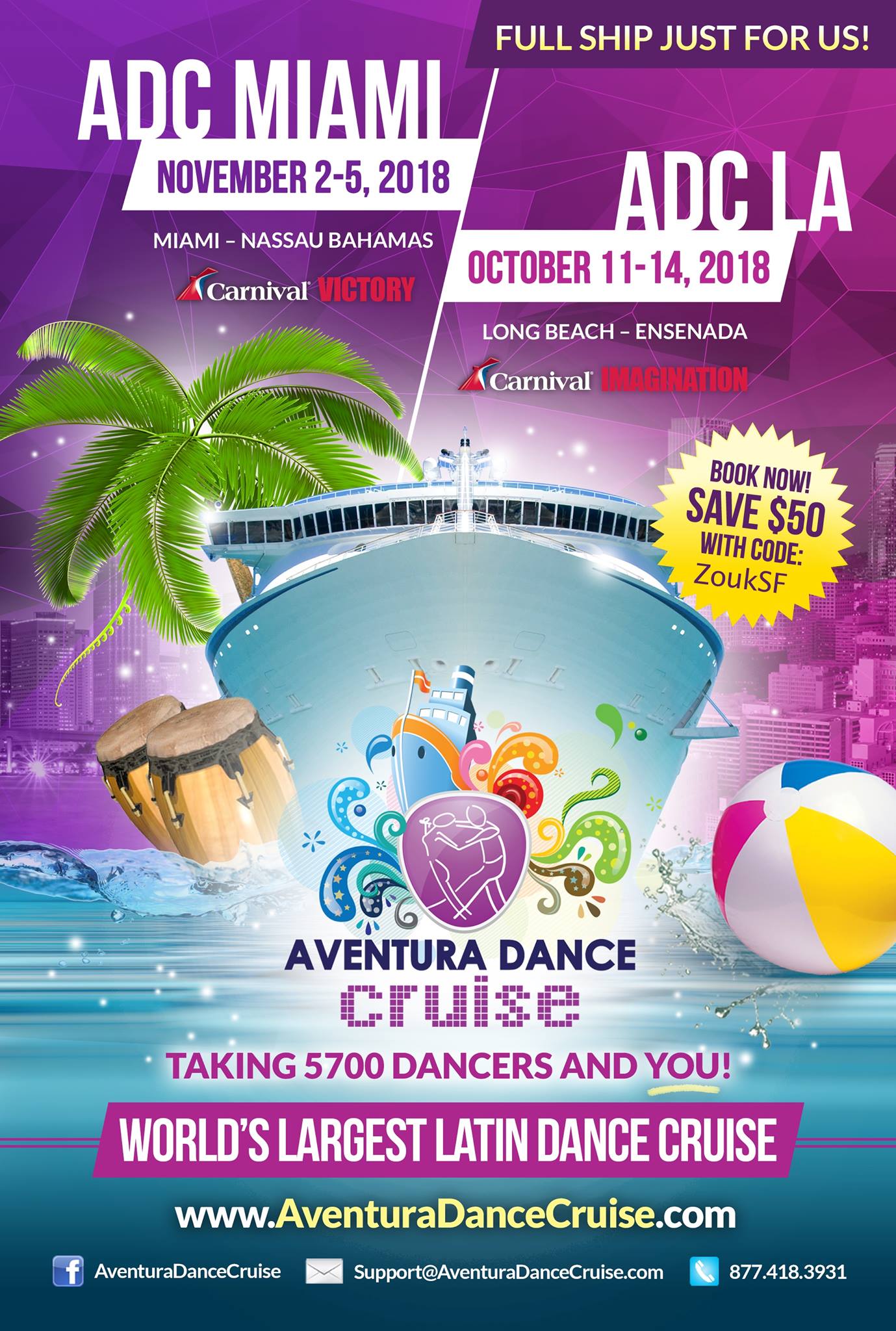 Zouk Cruise Takeover at ADC-La