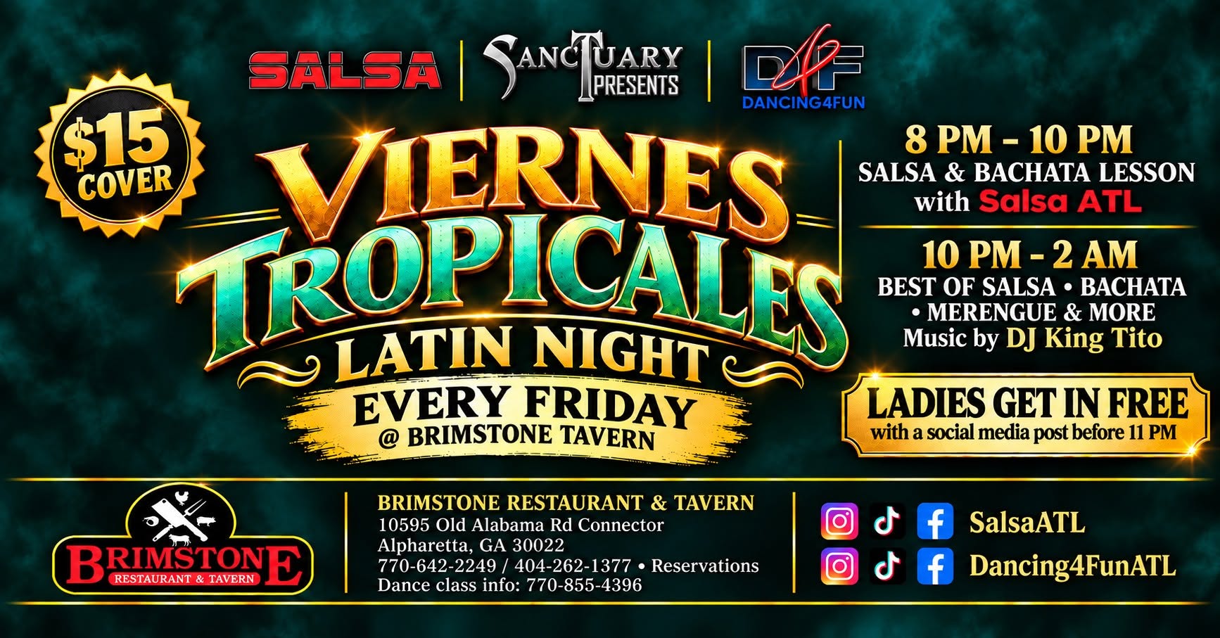 Viernes Tropicales Latin Night ATL @ Brimstone Tavern