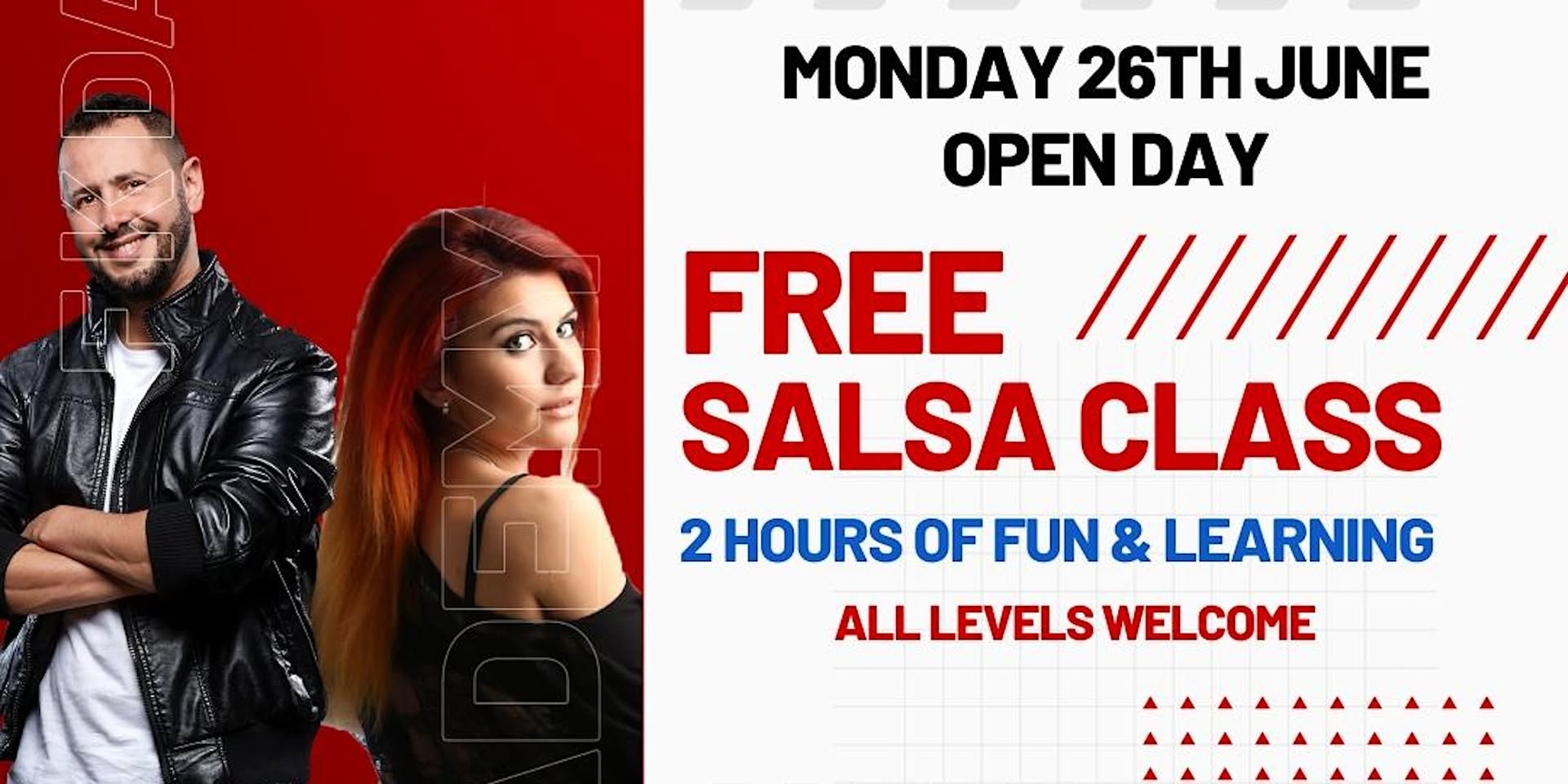 FREE SALSA CLASS Monday 26th June @ F K Dance academy