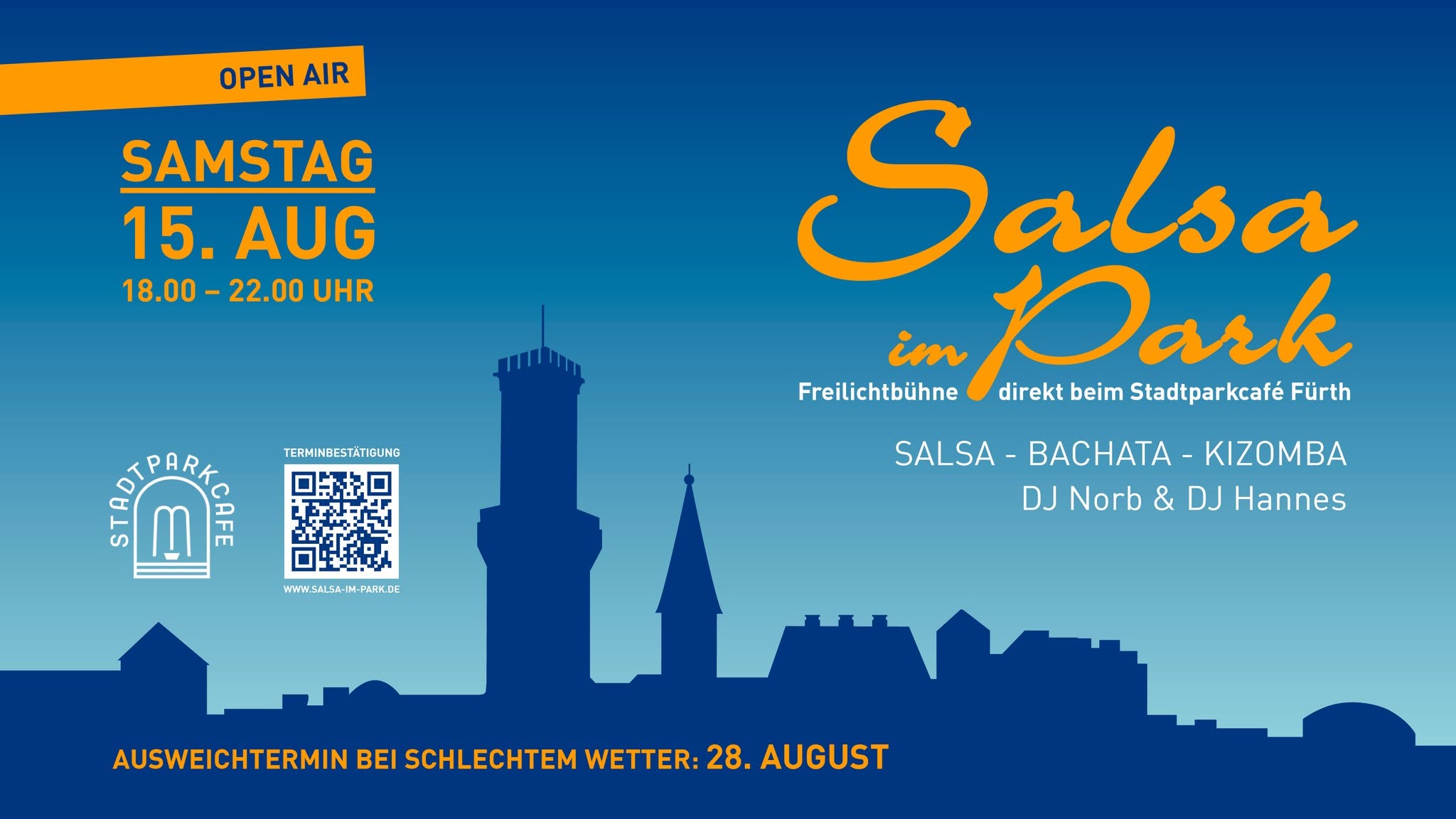 Salsa im Park Tanzen unter freiem Himmel im Fürther Stadtpark