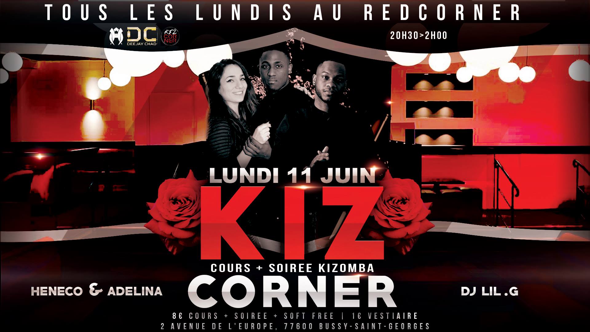 Lundi 11 juin - KizCorner - Cours et Soirée + Taxis Danseurs