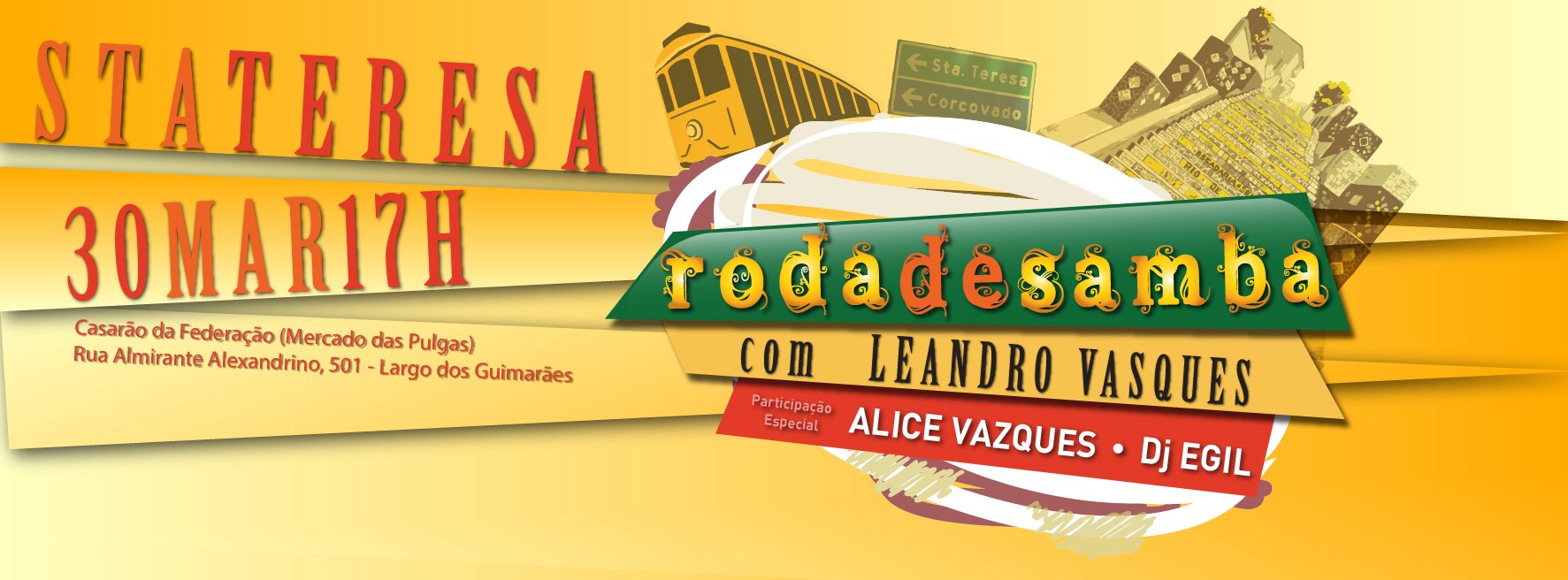 Roda de Samba com Leandro Vasques no Largo dos Guimarães - Santa Teresa