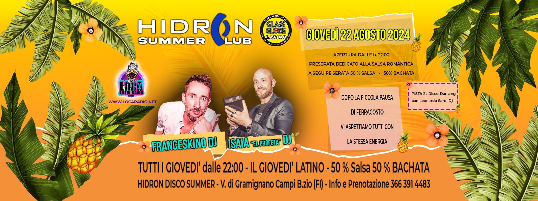 HIDRON LATINO Il Giovedì 2024 - 22 Agosto '24