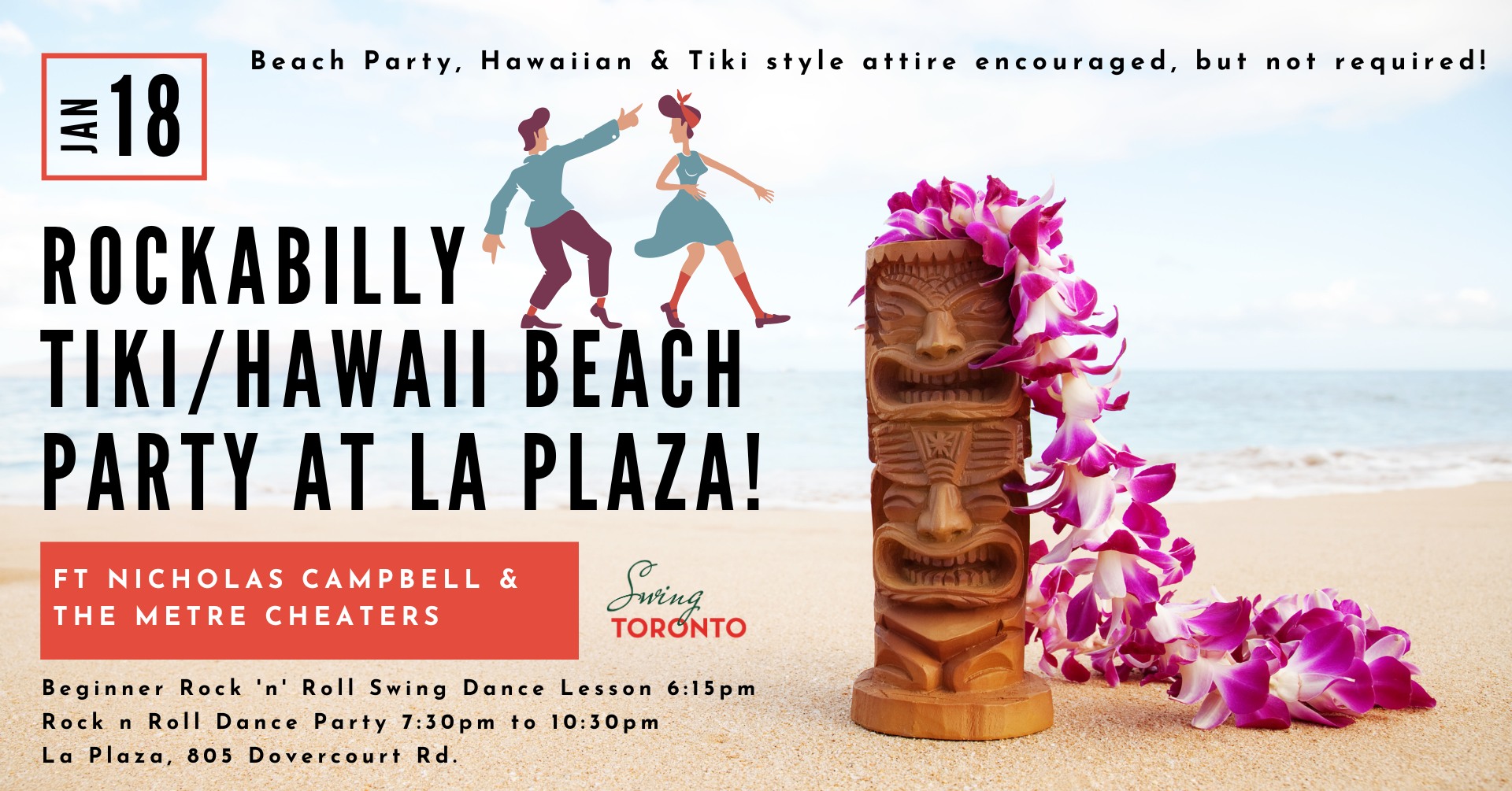 Rockabilly Tiki Hawaii Beach Dance ft Nicholas Campbell & The Metre Cheaters! + Beginner Lesson