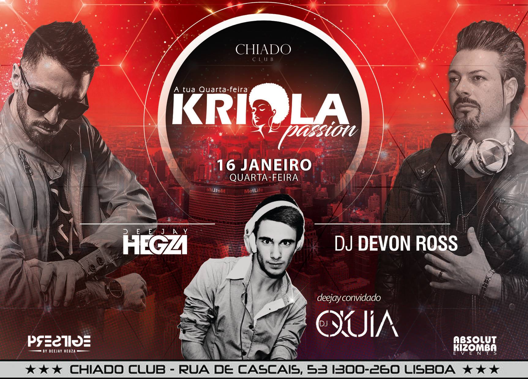 Kriola Passion • Quarta-Feira • Chiado Club