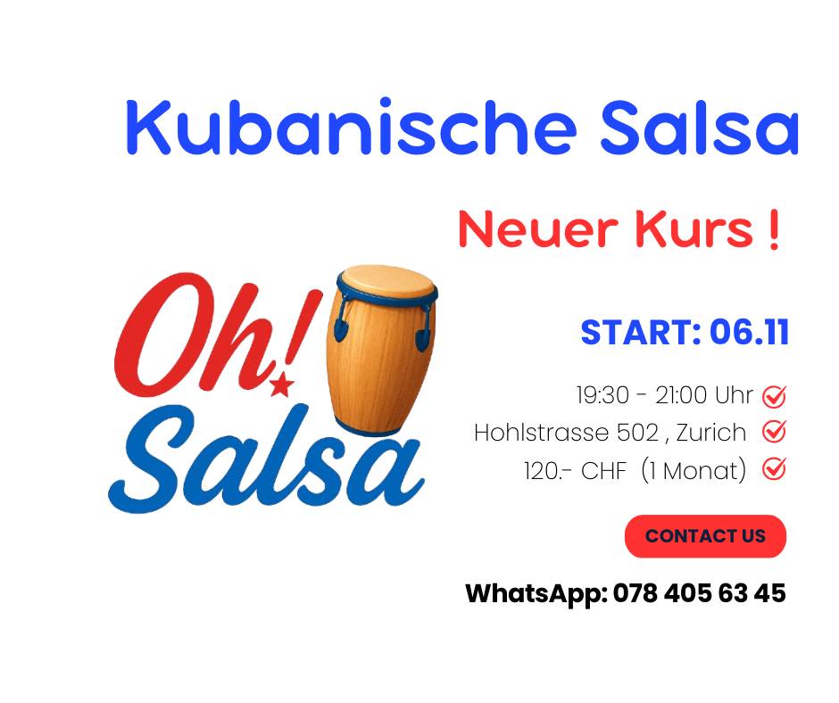 Neuer Salsa Cubana Anfängerkurs - 06.11 Altstetten