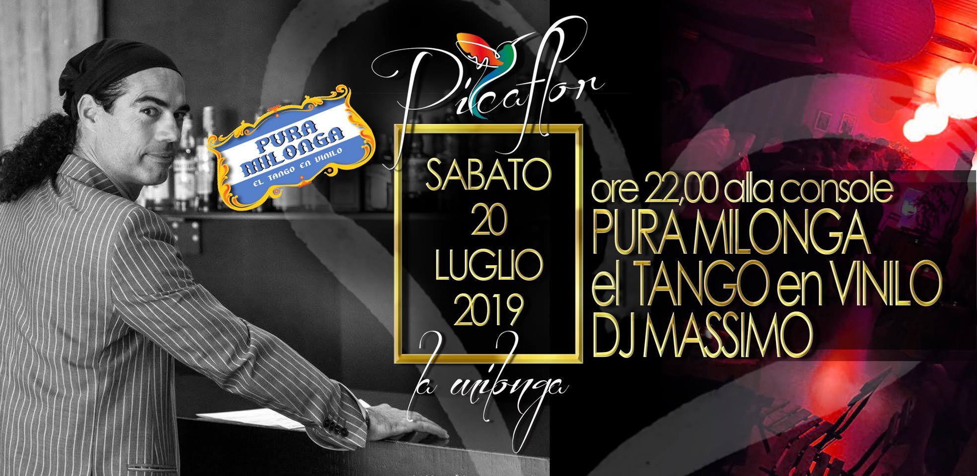 Pura Milonga "El tango en Vinilo " al Sabato del Picaflor