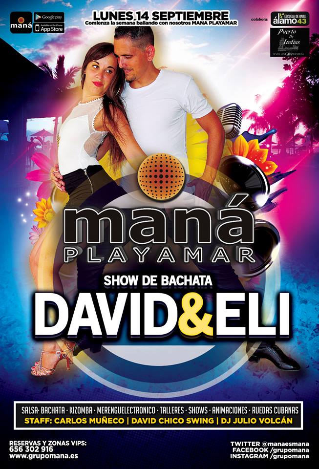 LUNES 14 SEPTIEMBRE SHOW DE BACHATA, TALLER GRATIS Y SOCIAL NIGHT!!!