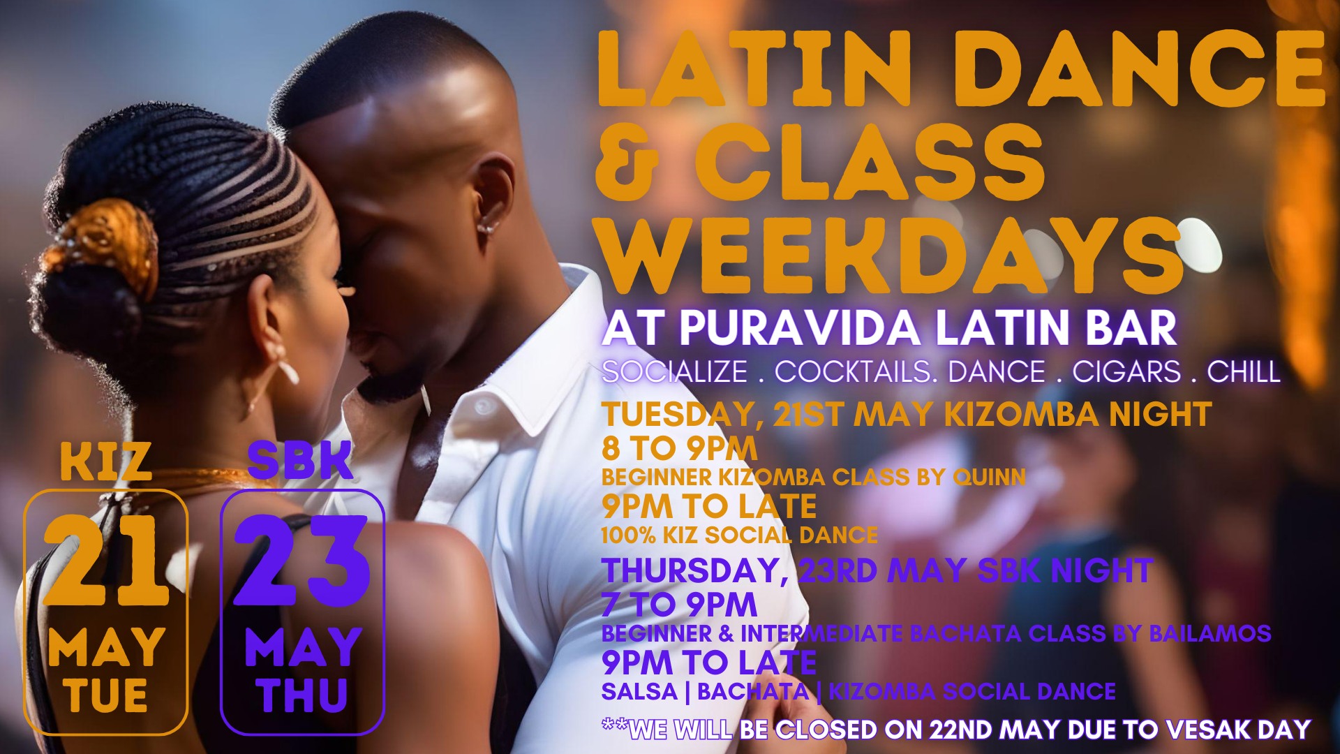LATIN DANCE & CLASS WEEKDAYS