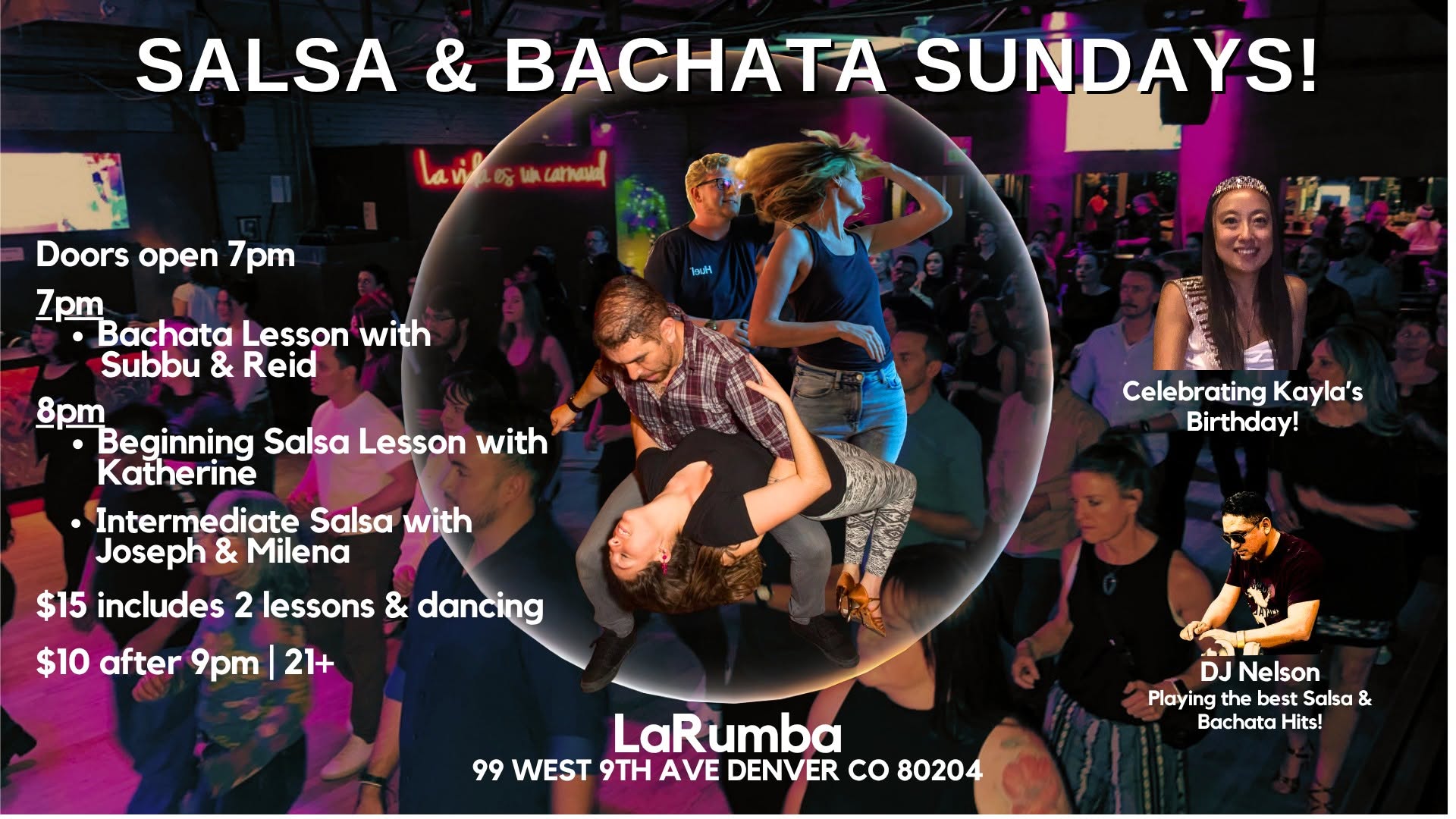 Salsa & Bachata Sundays at La Rumba! Let's Dance!