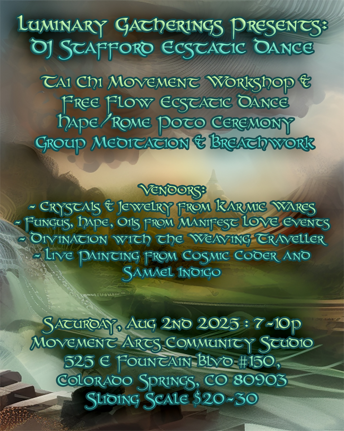 DJ Stafford Ecstatic Dance: Presented by Luminary Gatherings and Ecstatic Dance Colorado Springs