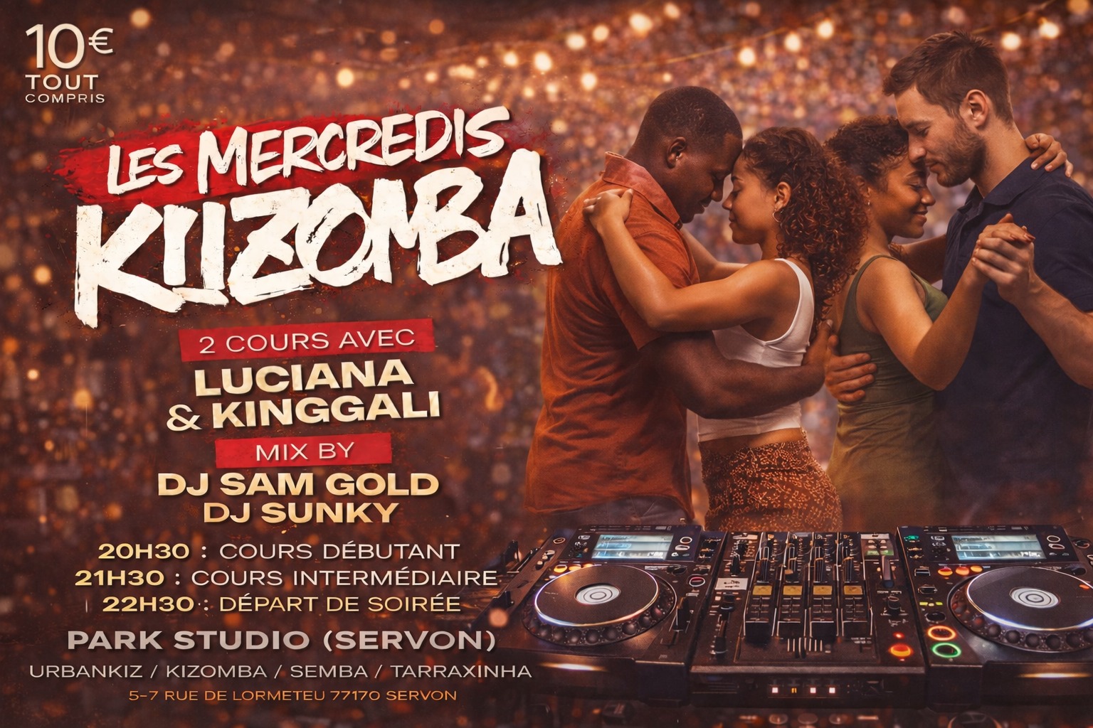 Mercredi 11 Février - Les Mercredis Kizomba - Park Studio