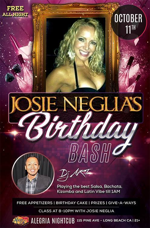 Free Night @Alegria to Celebrate Josie's Birthday!