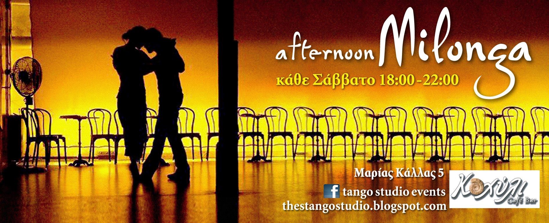 Milonga every Saturday afternoon