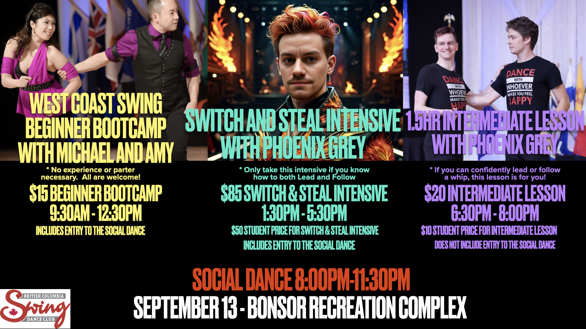 Switch & Steal Intensive with Social Dance!