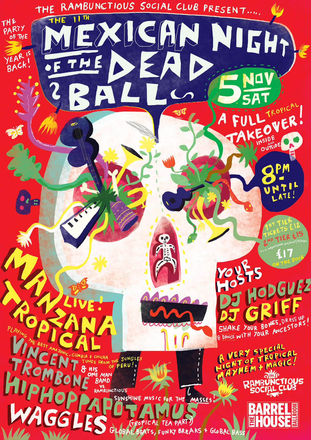 The Rambunctious Social Club's MEXICAN NIGHT OF THE DEAD BALL