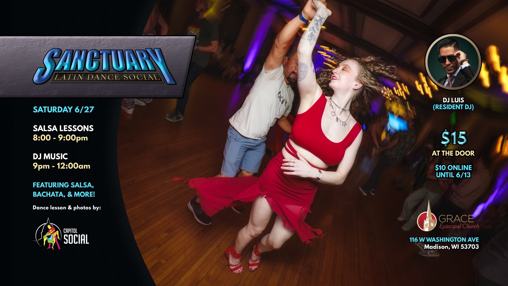 SANCTUARY Latin Dance Social (SAT. 6 27 26)